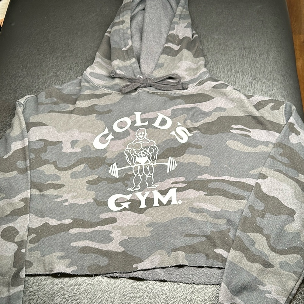 Camo Golds Gym Crop Sweater